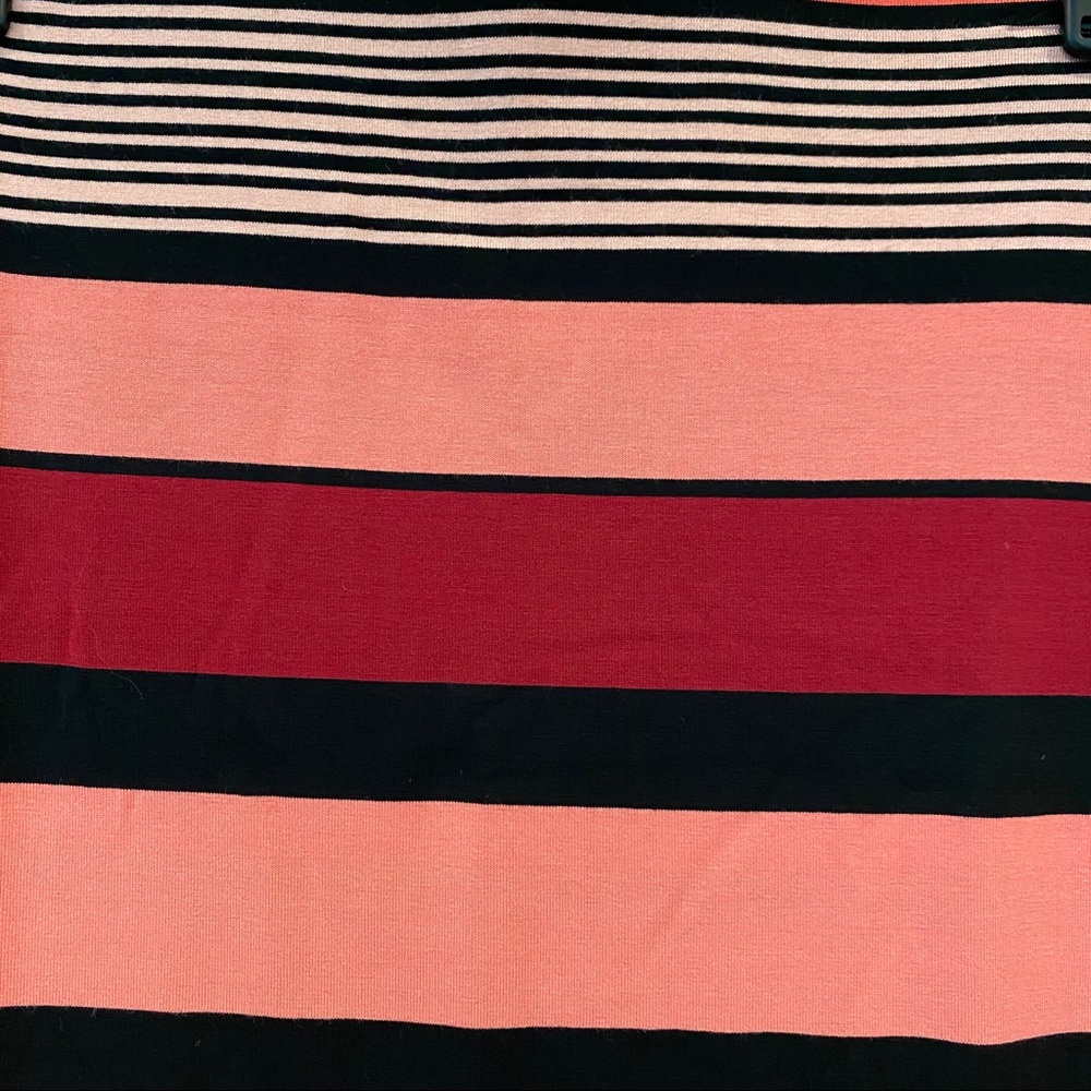 Loft Black Striped Stretch Pencil Skirt - Picture 2 of 3